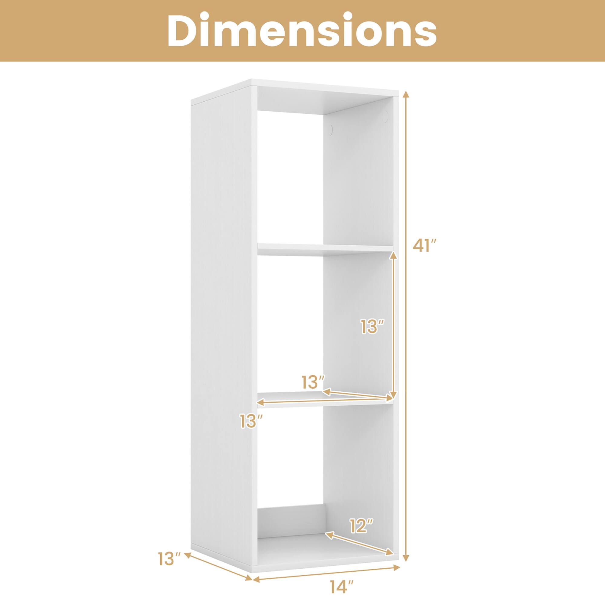 Dimensions: 41", 13", 13", 13", 12", 14"
