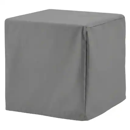Front. FurniFact - Outdoor Side Table Cover for Weatherproof Protection - Gray.