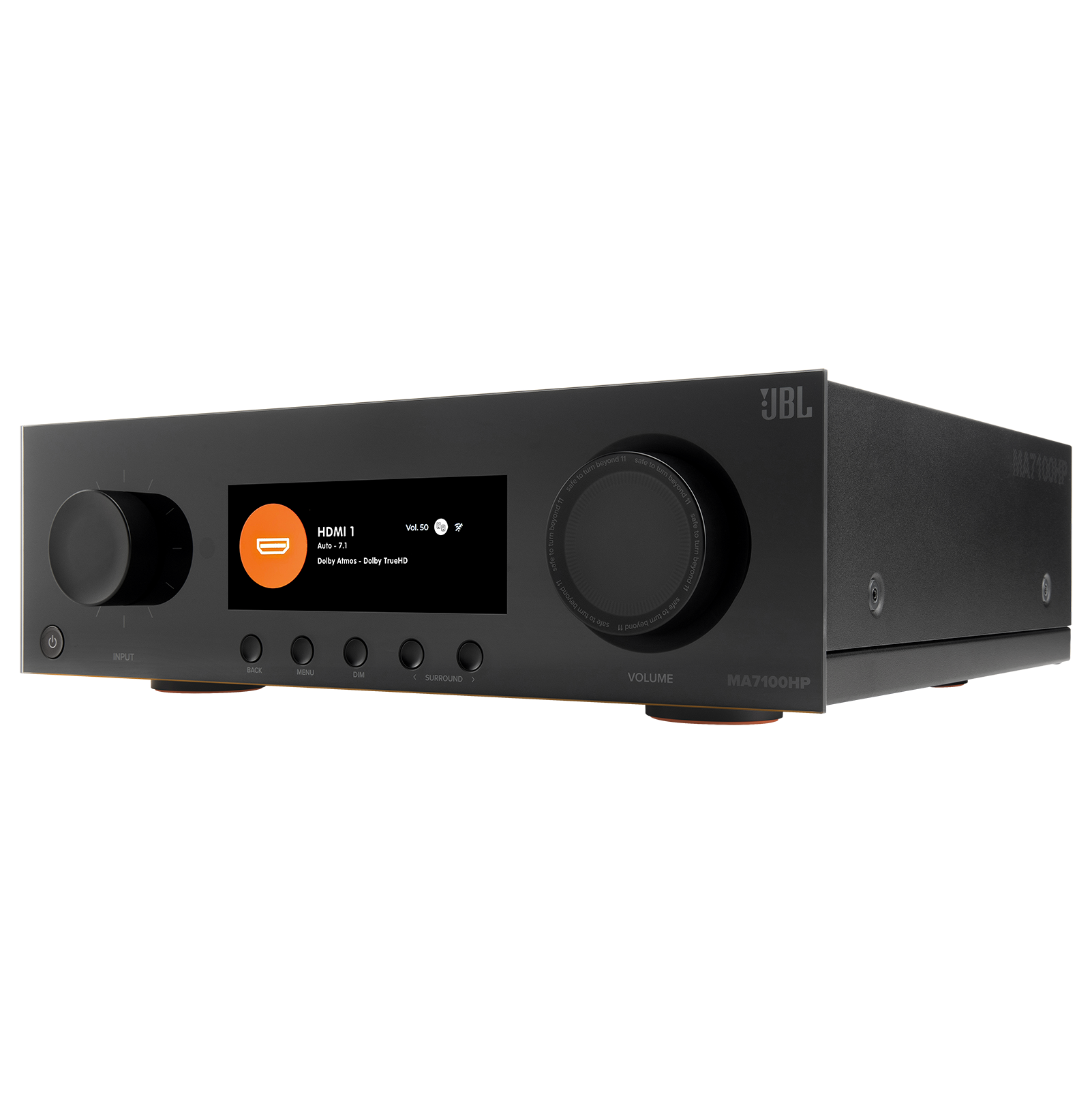 The text on the image reads: "WES 2014 HOMI: Auts Pa Daity Armas d Insao 7 Seyond nothing_to_tnscribe - CHENEEs t I ! nmn I | f -boote a | - - - - - pais UBL MATIOOS - i - - . SURROUND VOLUME MA7100HP."