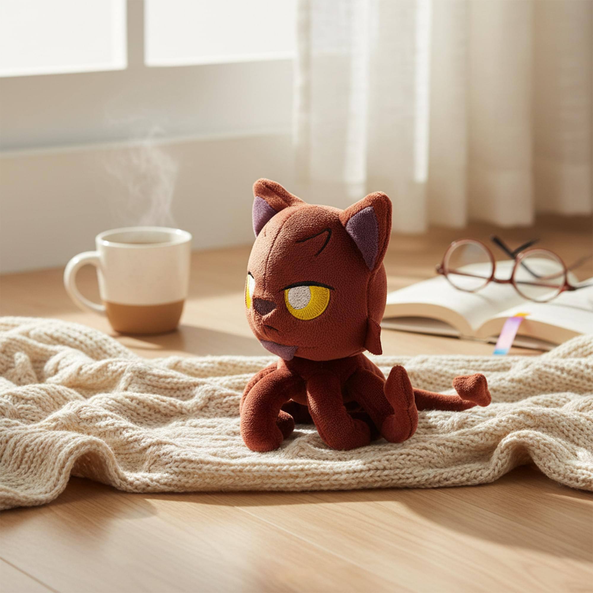 Alt View 2. Tentacle Kitty - Tentacle Kitty Campaign Critters Red Fiend Little One Plush - Red.