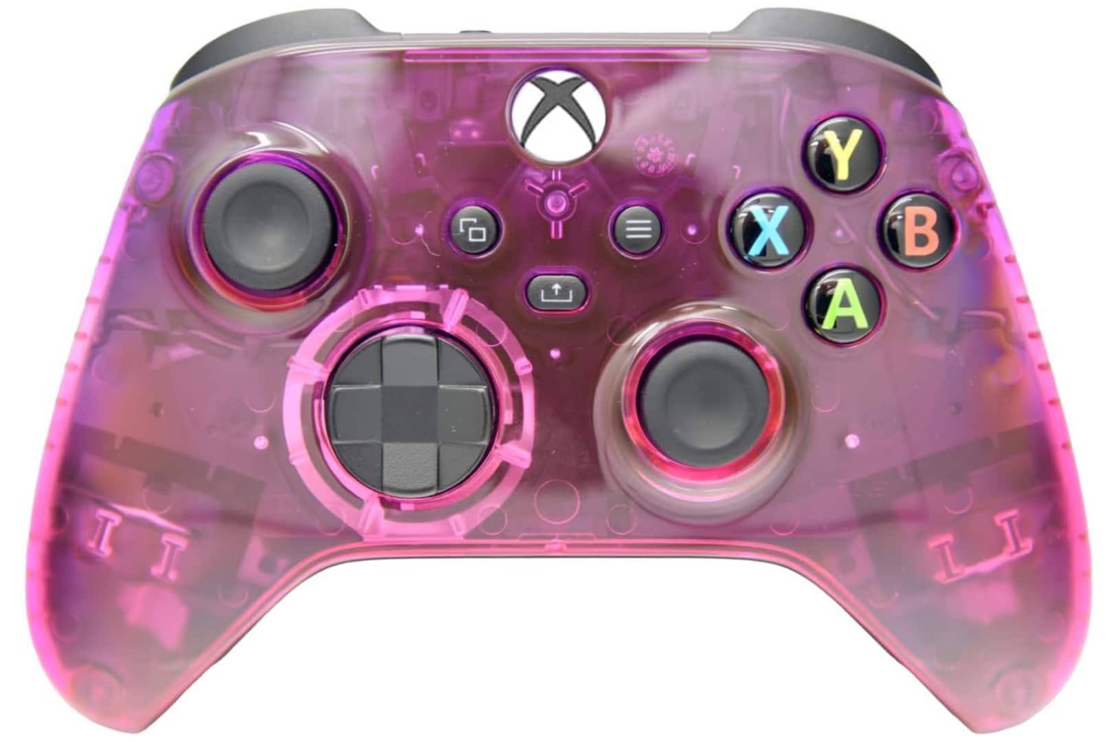 ProControllers - Wireless Xbox Custom Controller – Compatible with Xbox One, Xbox Series X, Xbox Series S & PC - Clear Pink & Purple - Multi
