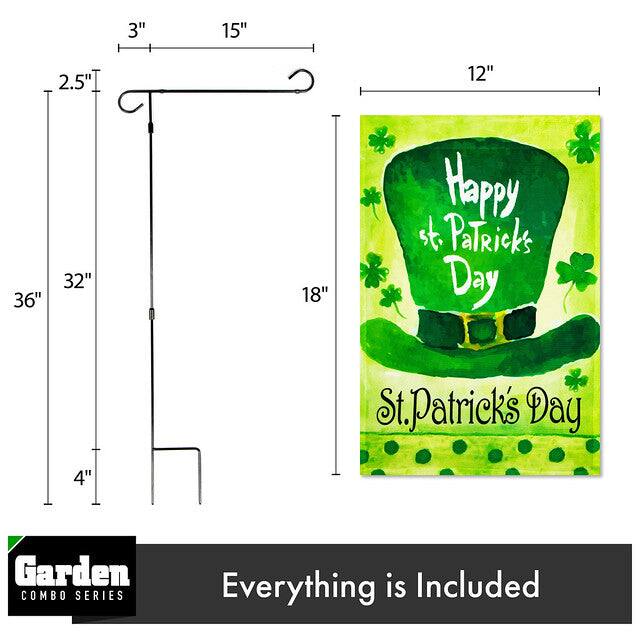 3" 15" 2.5" 12" 36" 32" 18" Happy St. Patrick's Day St. Patrick's Day 4" Garden COMBO SERIES Everything is Included