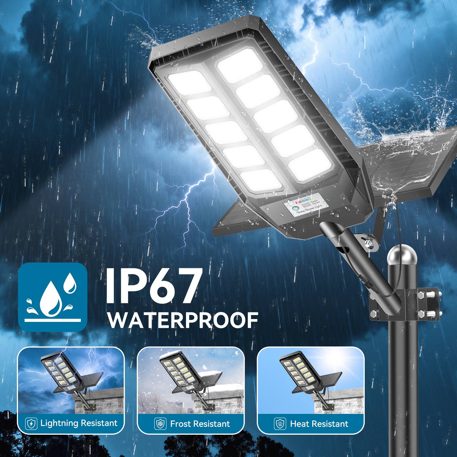 PASA = - - LiSs o IP67 WATERPROOF Lightning Resistant Frost Resistant Heat Resistant