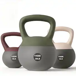 Syedee - Soft Kettlebell Set –10lbs, 15lbs, 20lbs Anti-Slip Grip & Wide Handle Design,Soft Kettlebell set, Gentle Floor-Friendly - Mix