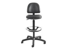 Safco - Precision Armless Vinyl Drafting Chair - Black