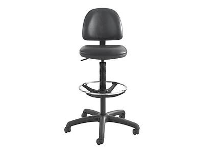 Front. Safco - Safco Precision Armless Vinyl Drafting Chair, Black (3406BL) - Black.