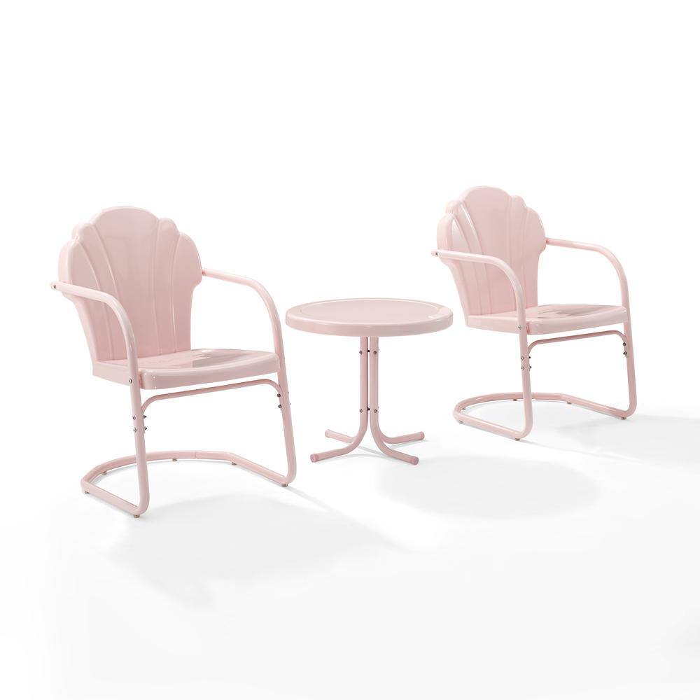 Crosley Furniture Tulip 3Pc Retro Outdoor Chair Set Side Table & 2 ...