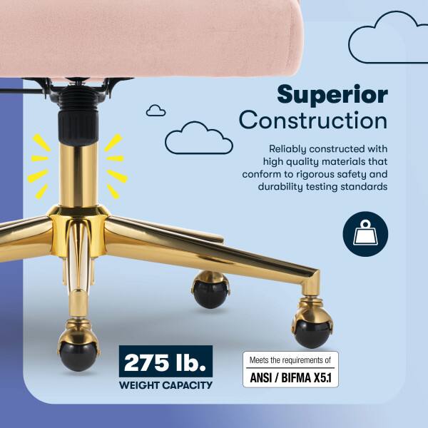 Superior Construction

Reliably constructed with high quality materials that conform to rigorous safety and durability testing standards

275 lb. WEIGHT CAPACITY

Meets the requirements of ANSI / BIFMA X5.1