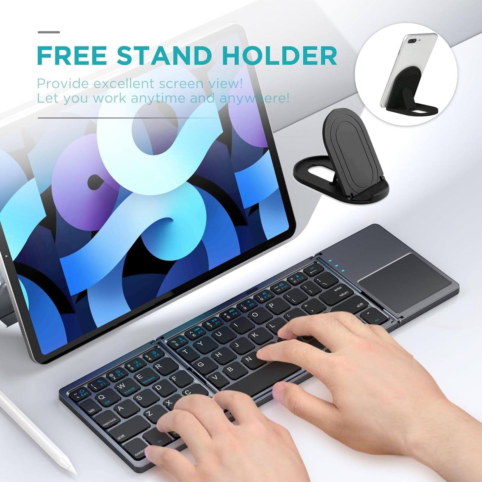 FREE STAND HOLDER  
Provide excellent screen view!  
Let you work anytime and anywhere!