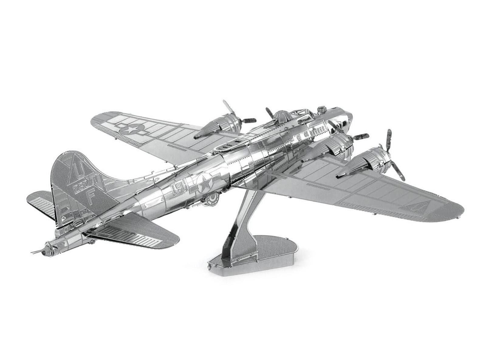 Alt View 4. Metal Earth - Model Kit Boeing B-17 Flying Fortress Bomber Aircraft (Moderate Difficulty) Steel Model by Metal Earth.