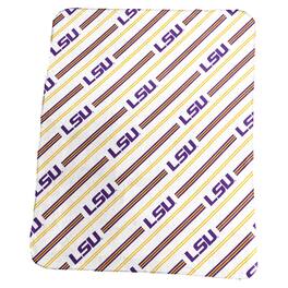 Logo Brands - LSU Tigers 50" x 60" Classic Vertical Stripe Fleece Throw Blanket - Multicolor