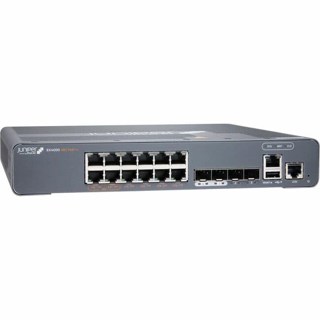Juniper - EX4000-12MP Ethernet Switch - 12 Ports - Manageable - Gigabit Ethernet, 2.5 Gigabit Ethernet, 10 Gigabit - Unknown