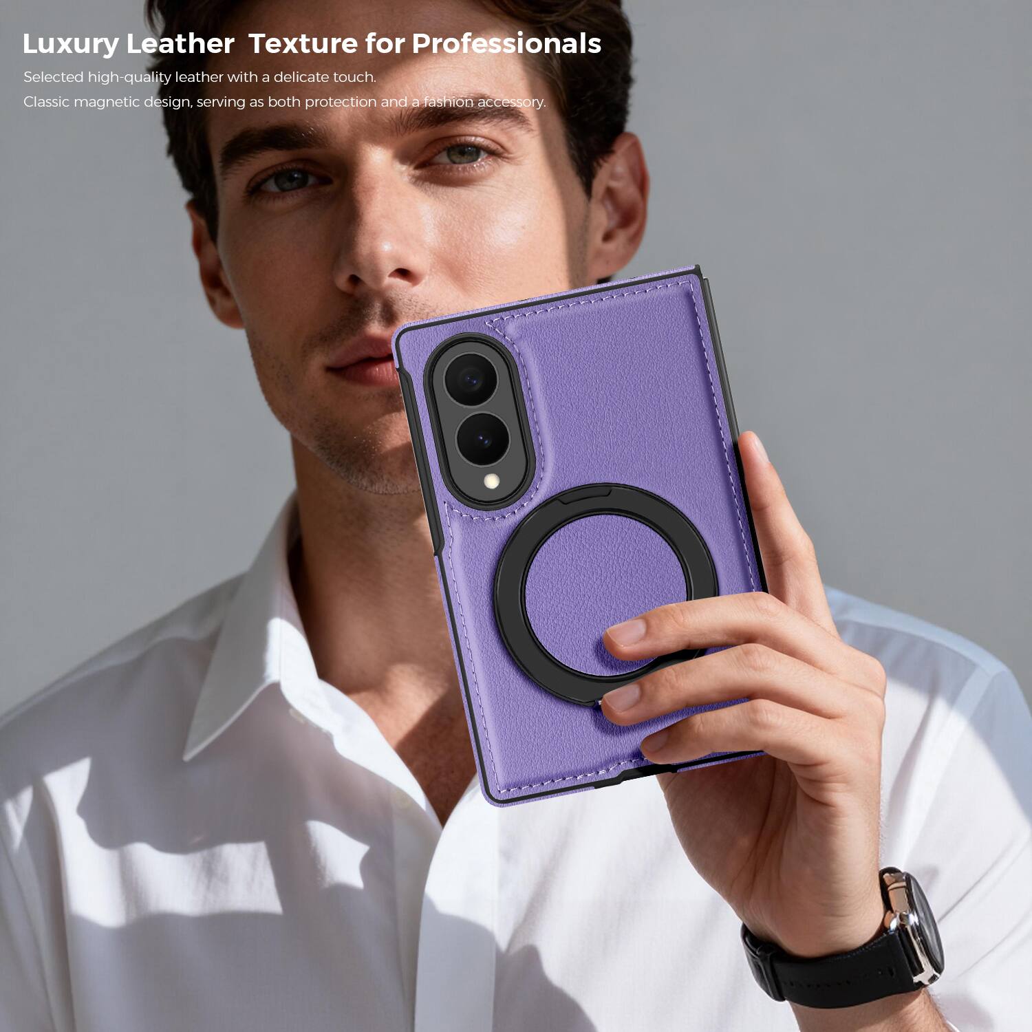 Luxury Leather Texture for Professionals

Selected high-quality leather with a delicate touch.

Classic magnetic design, serving as both protection and a fashion accessory.