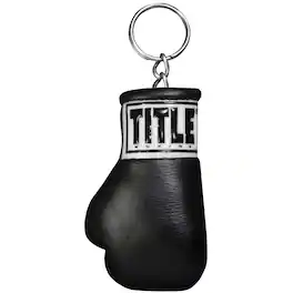 TITLE Boxing - Authentic Detailed Mini Lace Up Glove Key Ring - Black