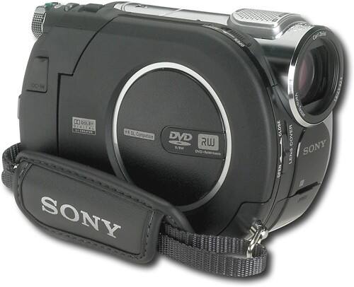 Best Buy: Sony 1.0MP Handycam DVD Camcorder Black DCR-DVD308