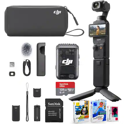 dJI OSMO d dI dj MIC TX SanDisk Ultra 128 MTPSCR (1 GB XC E A1 SanDisk microSD microSDHC ADAPTER microSDXC - 0 PHOTO VIDEO EDITOR EDITOR 2025 2024 STORE EFFECTS