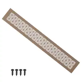 Unique Bargains - 20"x3" Door Air Vent Cover, Heavy Duty Aluminum Alloy Grille Louvered with Mounting Screws for Cabinet Wardrobe - Brown