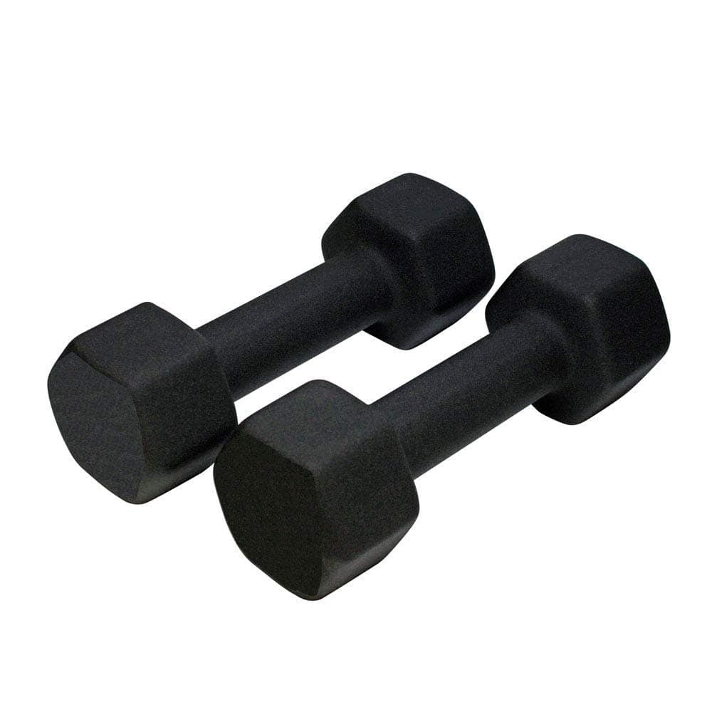 Amber Sporting Goods - Neoprene Dumbbell for Strength Training 10lb (20lb Set) - Black