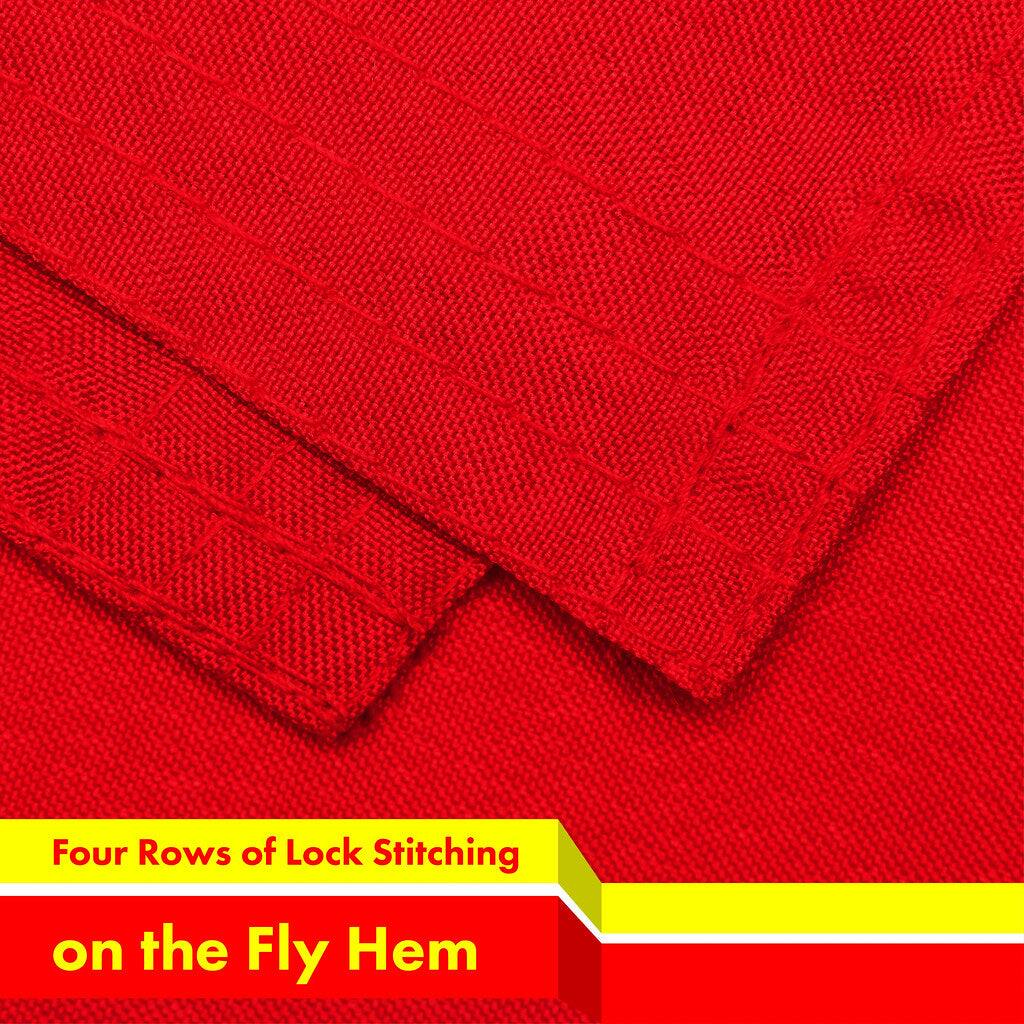 Four Rows of Lock Stitching on the Fly Hem