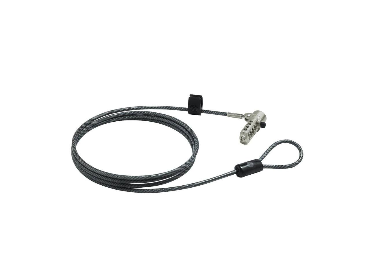 Alt View 6. HP - HP Essential Nano Combination Cable Lock - 6 ft Cable - 4-digit - Combination Lock - Vinyl, Galvanized Steel - For.