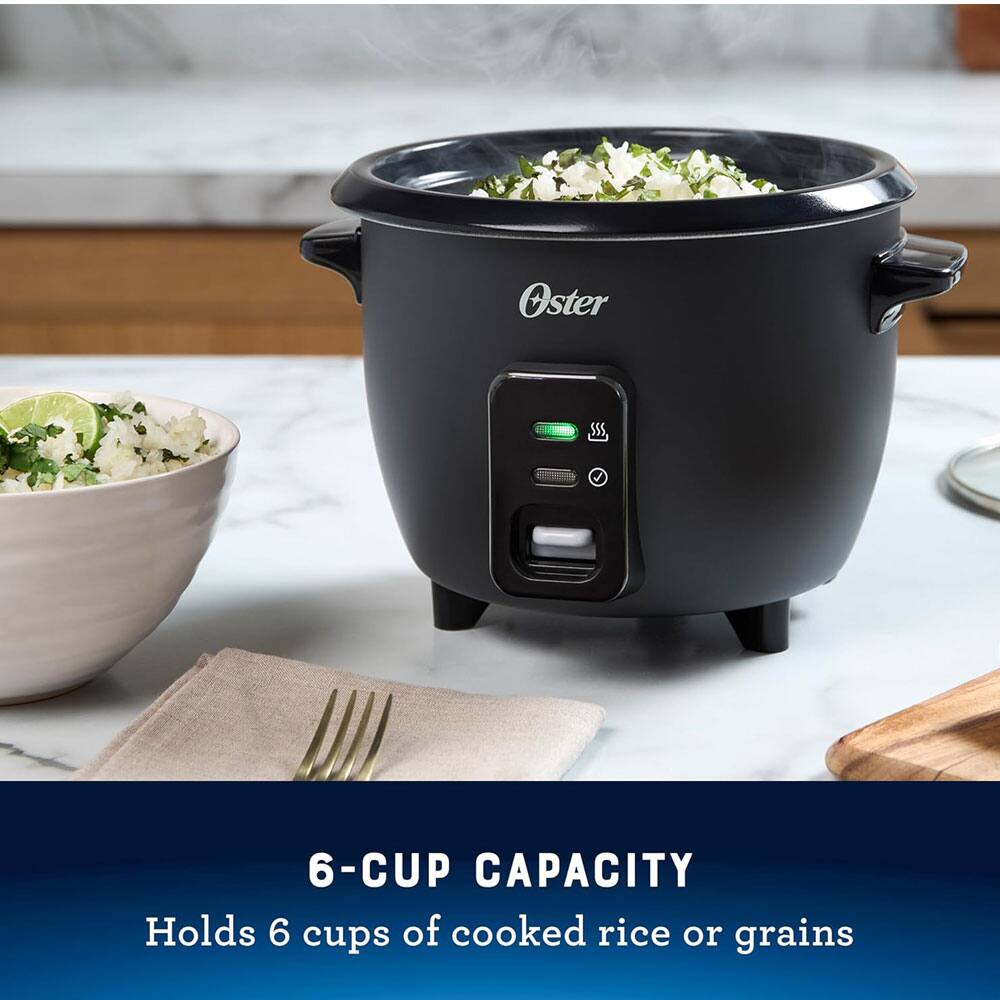 Oster SSS 6-CUP CAPACITY  
Holds 6 cups of cooked rice or grains
