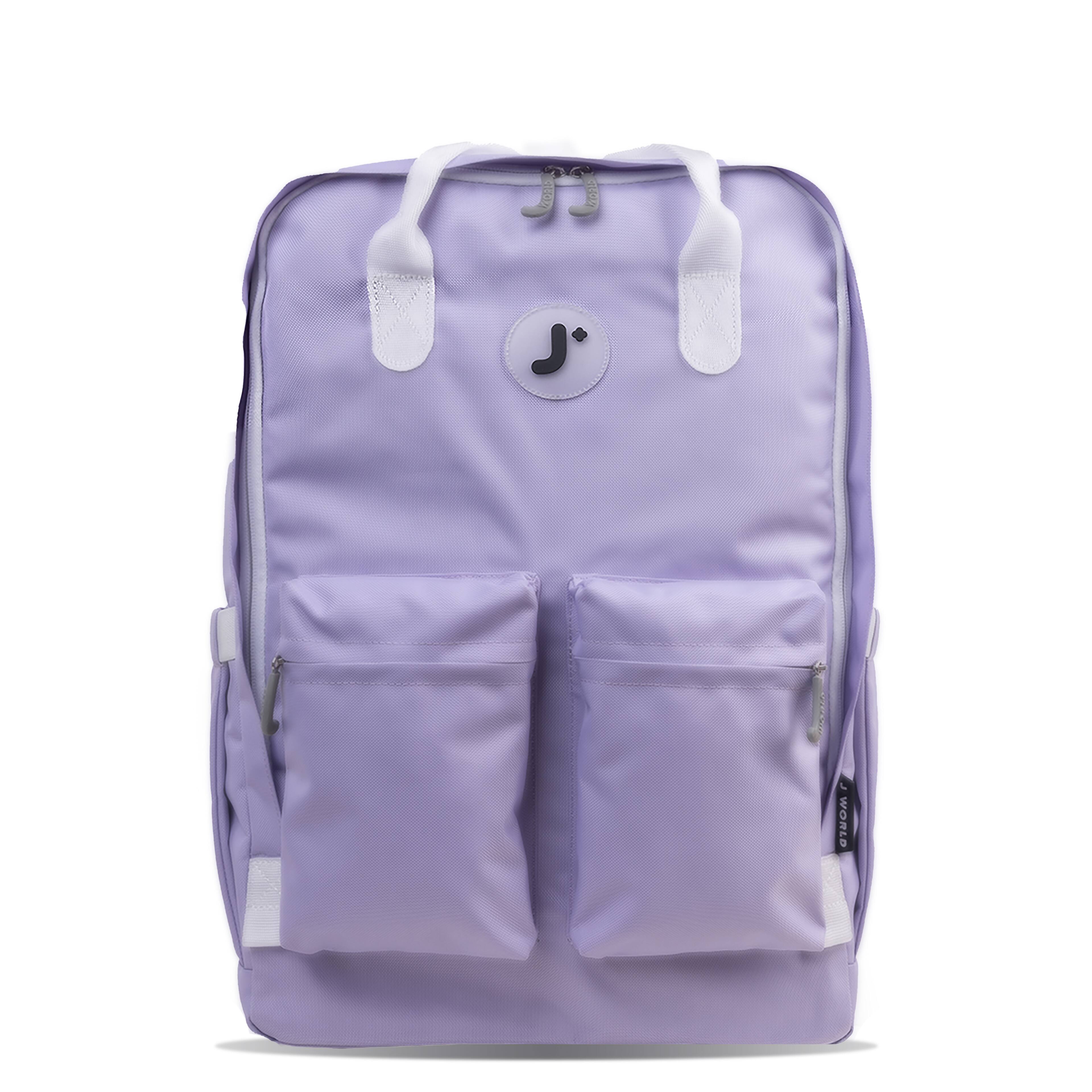 Front. J World - J World Unisex Timo Multi-Functional Laptop Backpack for School and Travel, Digital Lavender - DIGITAL LAVENDER.
