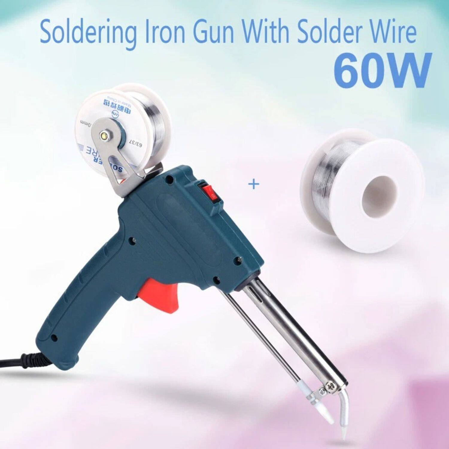 Soldering Iron Gun With Solder Wire 60W + 0.6mm 63/37 RE ER OS