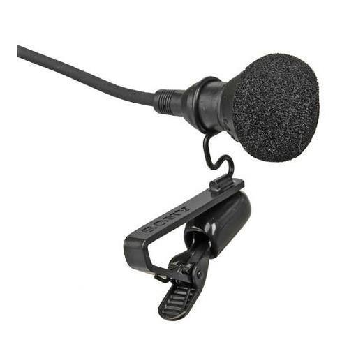 Alt View 1. Sony - Sony ECM-44BPT Electret Condenser Lavalier Microphone, 40 Hz to 15 Khz Frequency Response, Black - Black.
