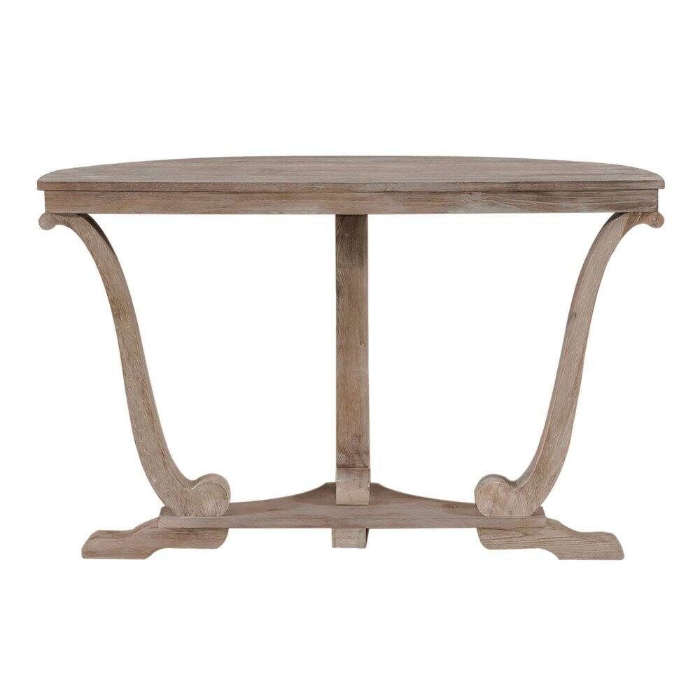 Alt View 2. Liberty Furniture Industries - Greystone Mill Sofa Table in Stone White Wash w/ Wirebrush Distressing - Gray.