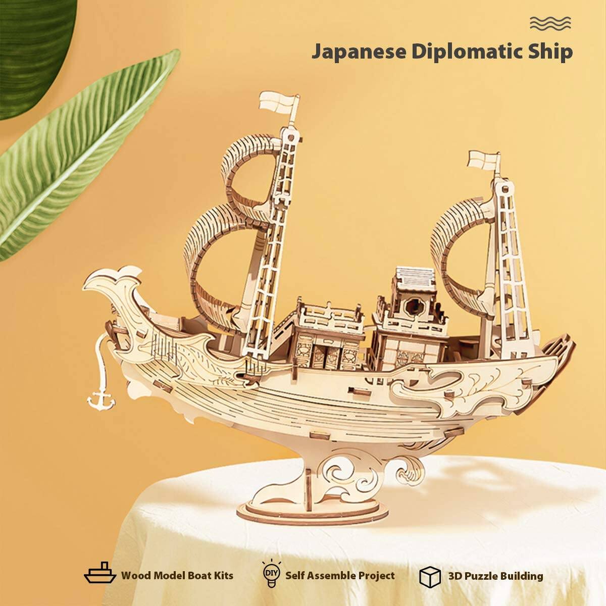 Japanese Diplomatic Ship

Wood Model Boat Kits

Self Assemble Project

3D Puzzle Building