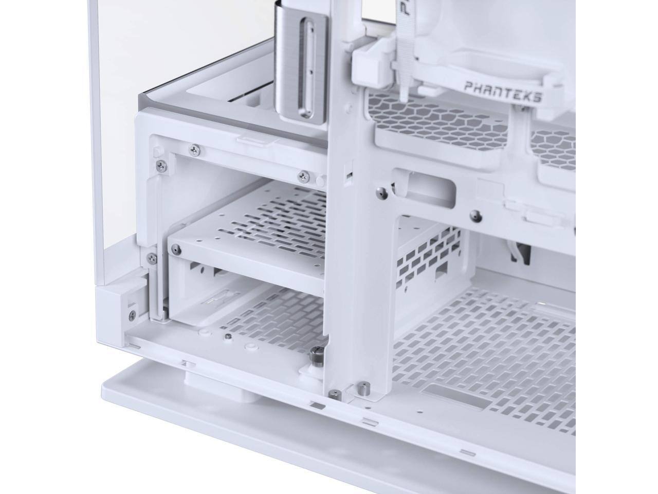 Alt View 8. Phanteks - Phanteks Evolv X2, Mid-Tower Gaming Chassis, Vertical Cooling, Tempered Glass, D-RGB, Silver White - Silver White.
