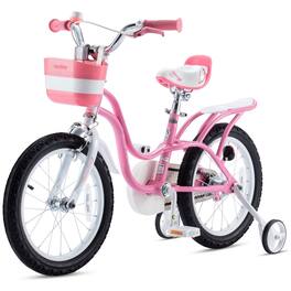 RoyalBaby - Princess Girl Kids Bicycle 14" with Training Wheels - Swan/Classic Pink