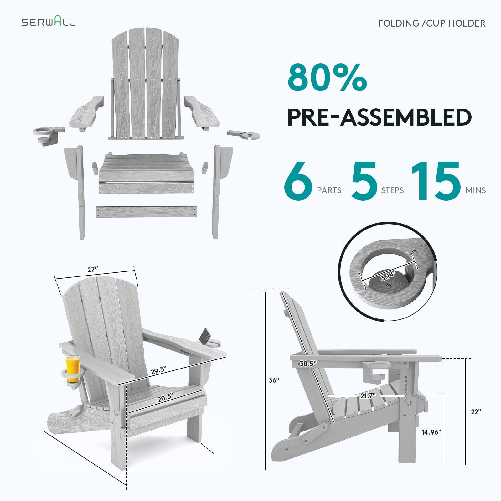 SERWALL LL FOLDING / CUP HOLDER  
80% PRE-ASSEMBLED  
6 PARTS  
5 STEPS  
15 MINS  
22"  
350P  
29.5"  
36"  
30.5"  
20.3"  
21.7"  
22"  
14.96"