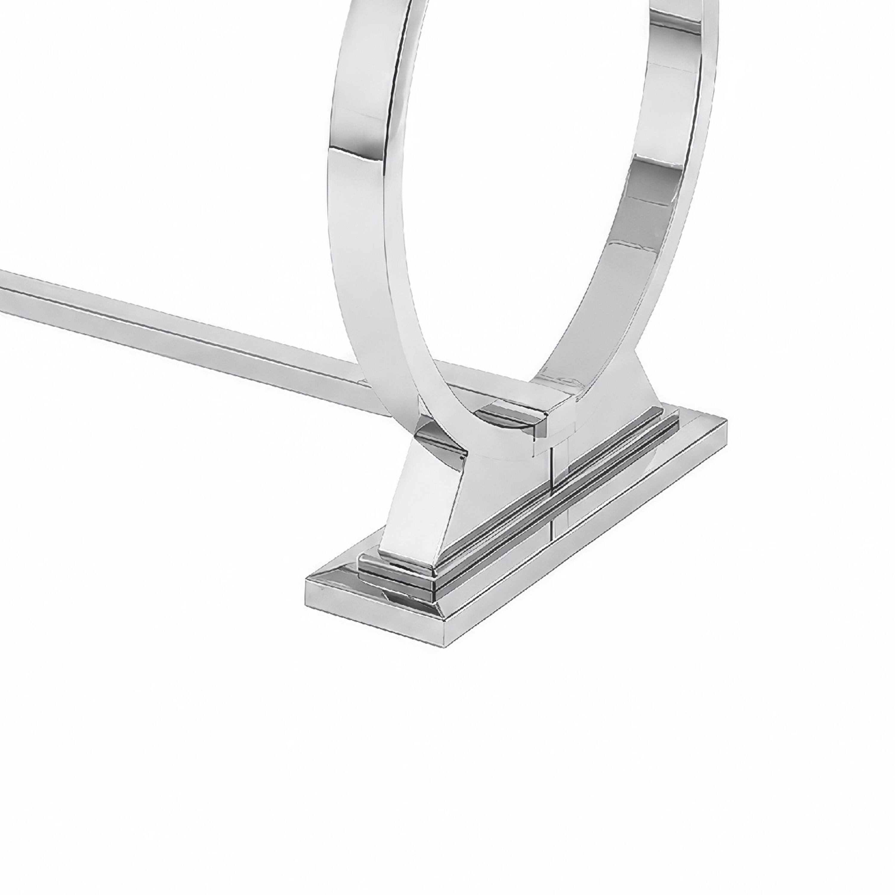 Manhattan Lane Hols Dining Table, Banding on Top, O Shaped Steel Legs ...