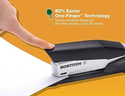 80% Easier One-Finger™ Technology  
Spring-powered design for jam-free stapling up to 28 sheets  
BOSTITCH