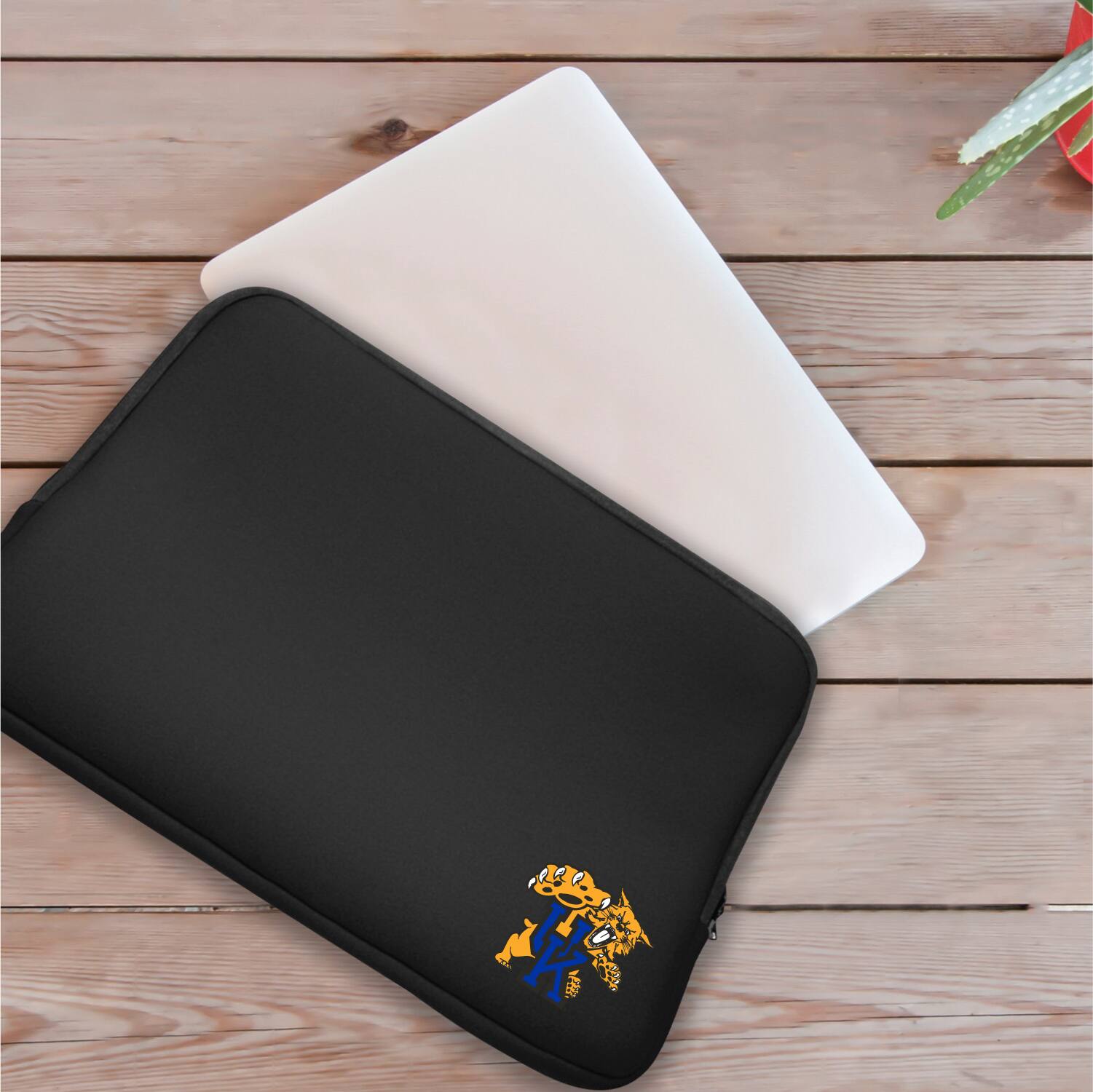 Alt View 1. OTM Essentials - Black Kentucky Wildcats Logo Soft Sleeve Laptop Case - 15" - Black.