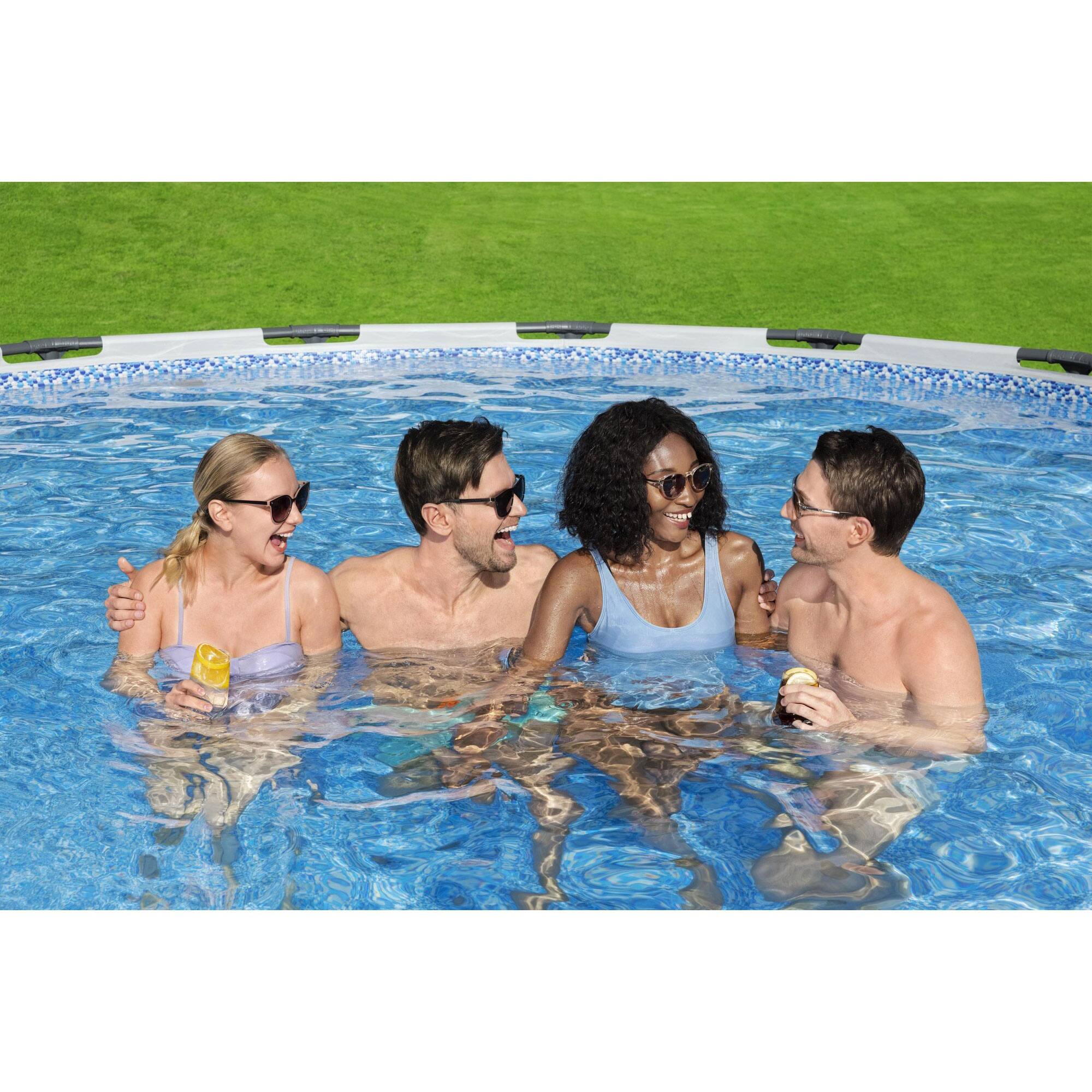 Alt View 5. Bestway - Bestway Steel Pro MAX 16'x48" Round Above Ground Swimming Pool with Pump & Cover.