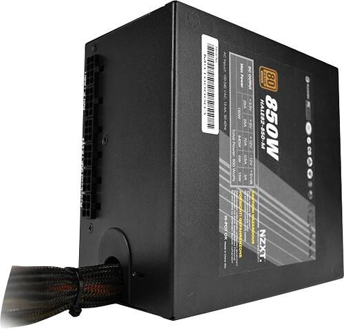 Angle Standard. NZXT - Hale82 850W Power Supply - Black.