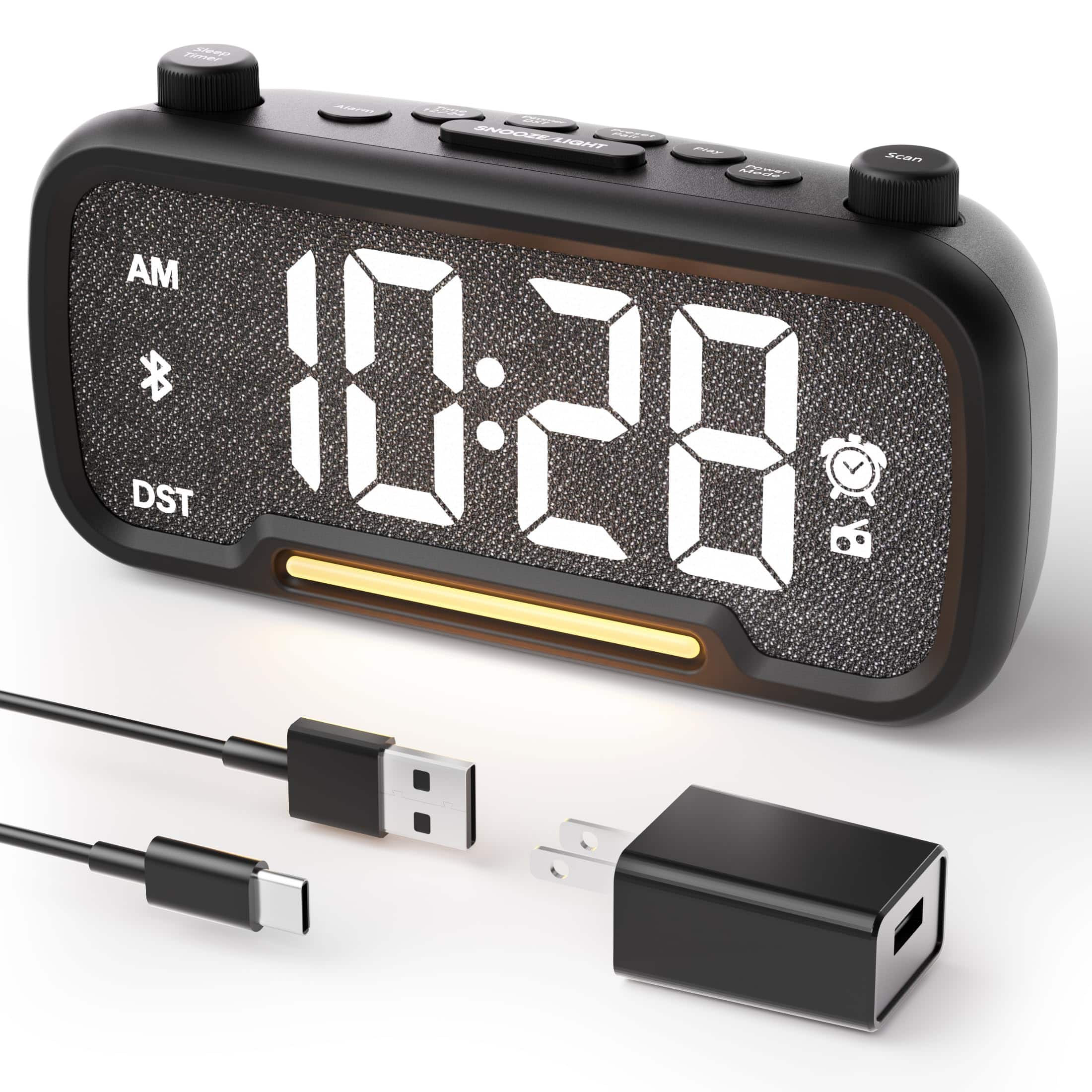 Dazzed Corner - Alarm Clock Radio,Bluetooth Speaker - Black