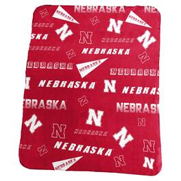 Logo Brands - Nebraska Huskers 50" x 60" Classic Fleece Blanket - Multicolor