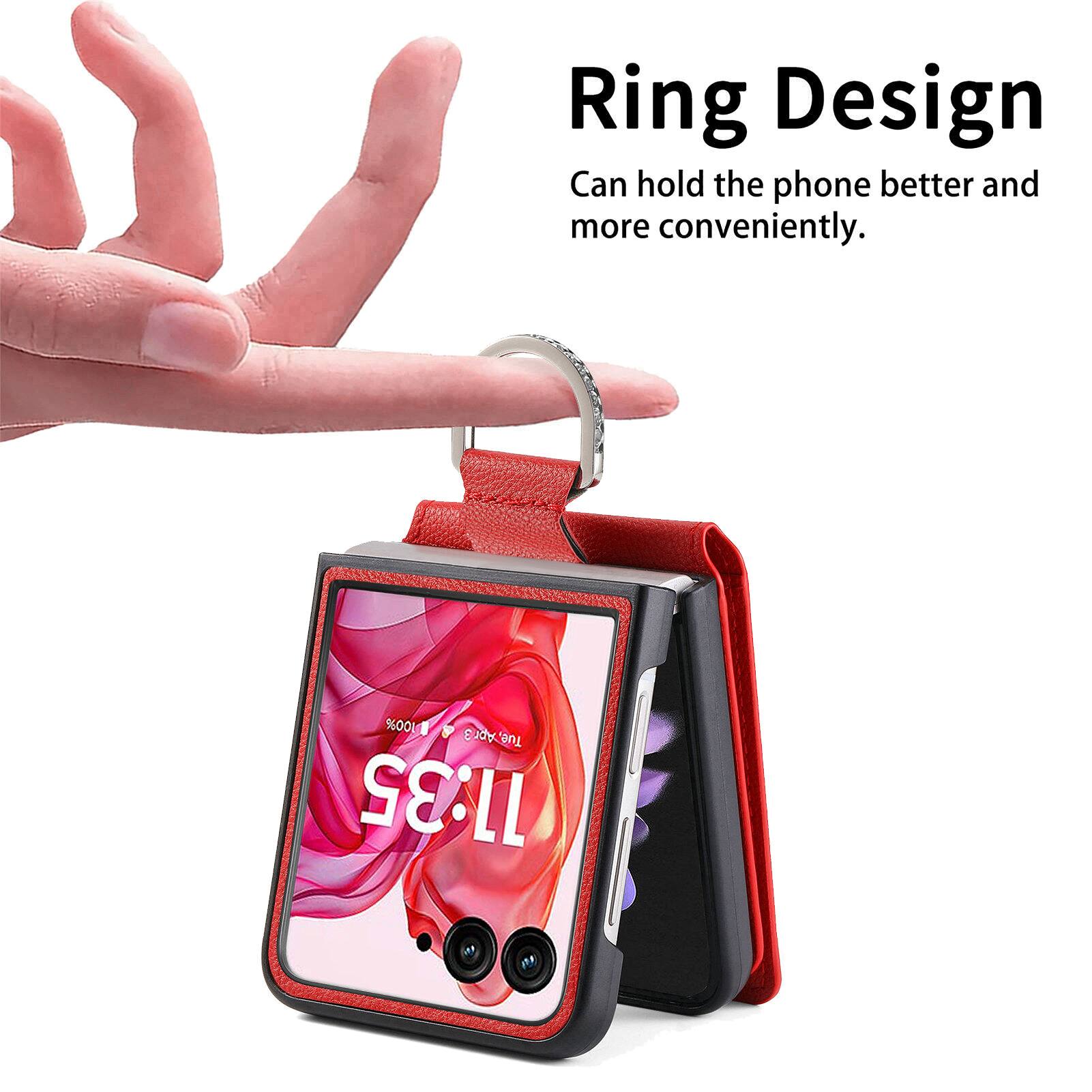 Ring Design Can hold the phone better and more conveniently.