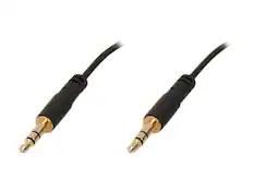 Front. StarTech.com - StarTech.com MU6MMS 6ft 3.5mm Slim Stereo Audio Cable - M/M for Smartphone/Tablet/MP3.