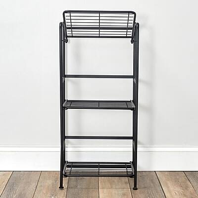 Alt View 4. Advantus - FlipShelf 3-Shelf Metal Unit, 14.5"W - Black.