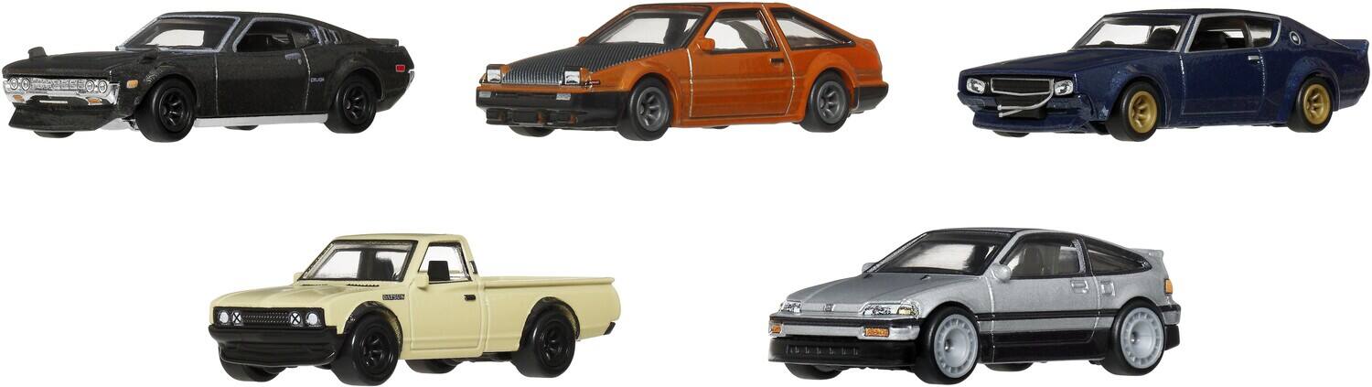 Alt View 1. Mattel - Mattel - Hot Wheels 1:64 Premium 10-Piece Car Culture Japan Historics 5 P Assortment   - COLLECTIBLES - Multicolor.