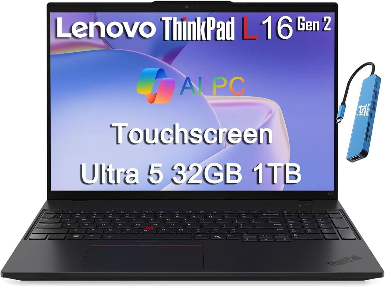 Lenovo ThinkPad L16 Gen 2  
AI PC Touchscreen Ultra 5 32GB 1TB