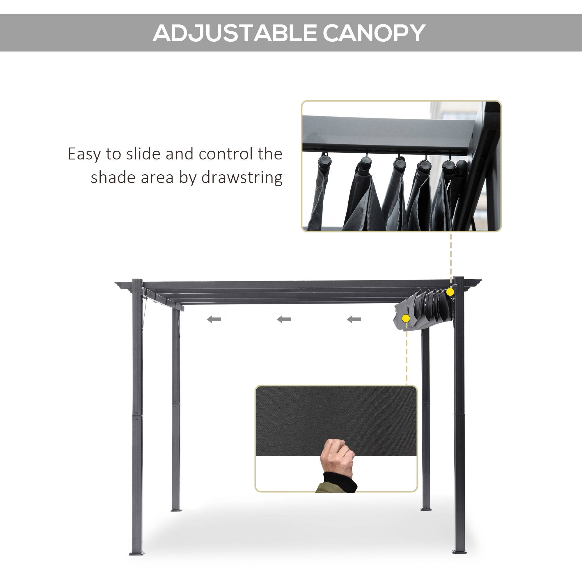 ADJUSTABLE CANOPY
Easy to slide and control the shade area by drawstring