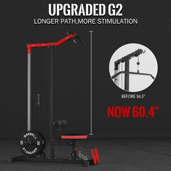 UPGRADED G2 LONGER PATH, MORE STIMULATION

BEFORE 56.5"
NOW 60.4"

BARBELL 25 LB

STANDARD H