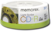 Front Standard. Memorex - 20-Pack 52x LightScribe CD-R Disc Spindle.