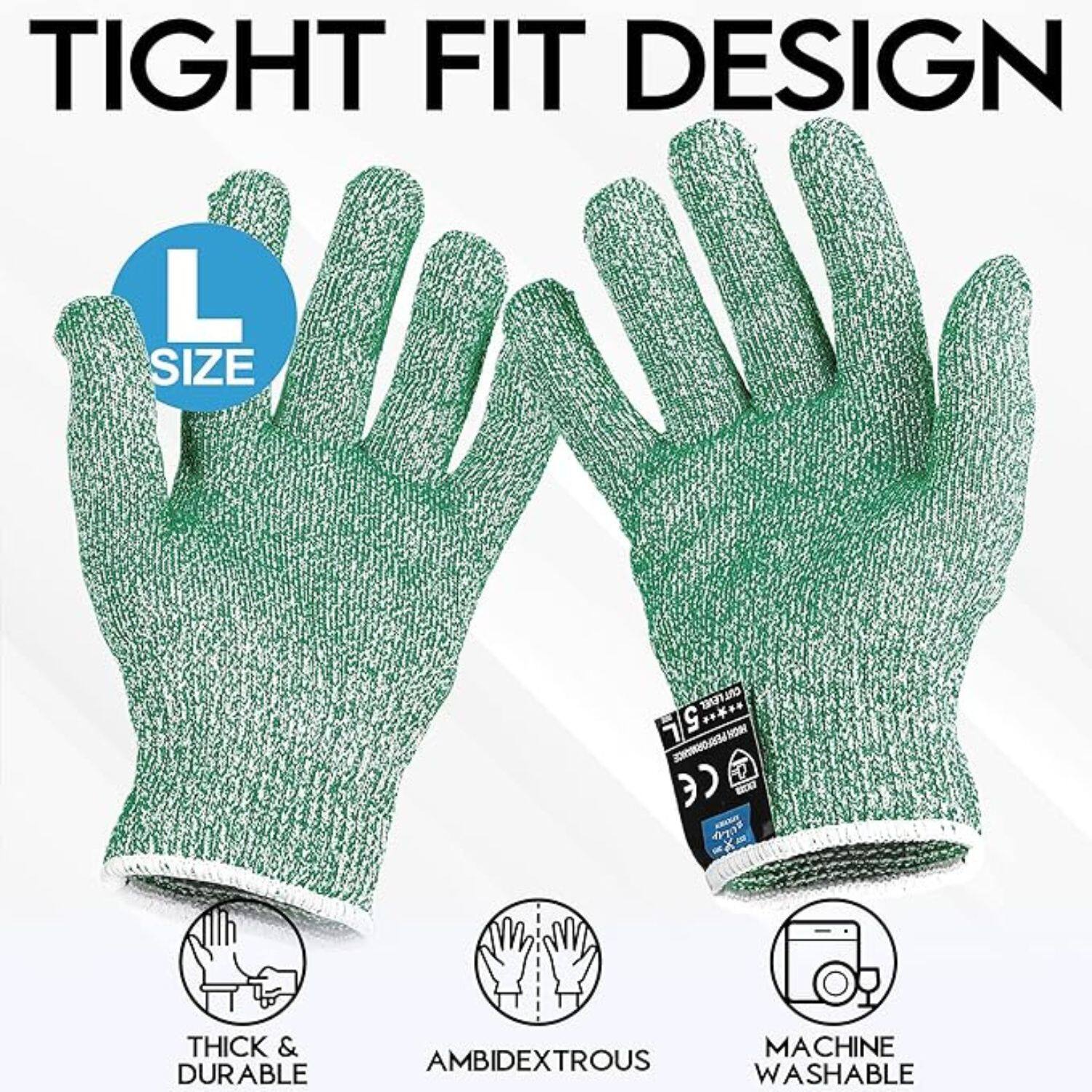 TIGHT FIT DESIGN  
L SIZE  

- THICK & DURABLE  
- AMBIDEXTROUS  
- MACHINE WASHABLE
