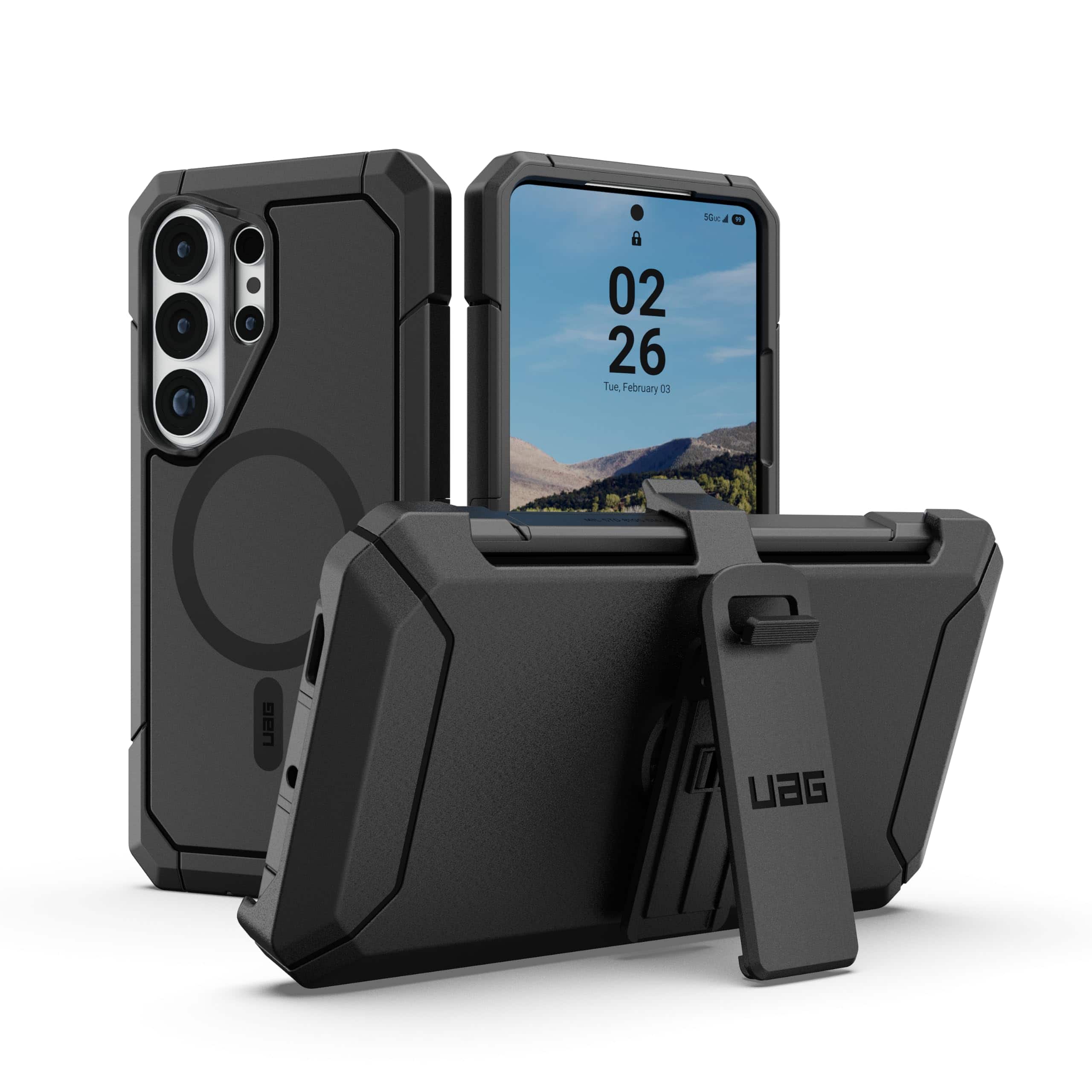 UAG - Samsung Galaxy S26 Ultra Case with Magnetic Charging, Full Body 2-Piece Integrated Port Cover w/ Heavy Duty Holster - Black price history on PriceWatchPro